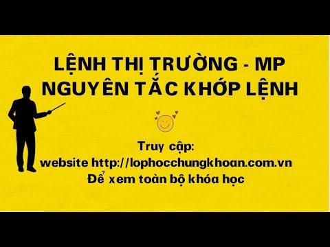 Lệnh Thị trường MP và Nguyên tắc khớp lệnh thị trường