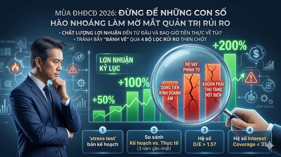 Mùa đại hội cổ đông: Đứng để những con số kế hoạch “Hào nhoáng” làm mờ mắt quản trị rủi ro